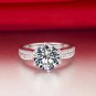 Rsslyn Solid Platinum PT950 Women 3CT Diamond Engagement Ring