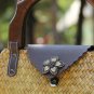 Rsslyn Vintage Bags Wooden Handle Woven Handbag Straw Bags
