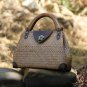 Rsslyn Vintage Bags Wooden Handle Woven Handbag Straw Bags