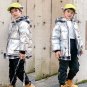 Rsslyn Handsome Hooded Parka for Boys Waterproof Plaid Black Coats for Growing Tween Boys