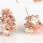 Rsslyn Cute Clip Earrings for Women Double Rose Gold
