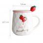Rsslyn Birthday Girls Strawberry Milk Mugs Gift Sweet Strawberry Theme for Kitchen