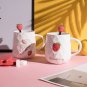 Rsslyn Birthday Girls Strawberry Milk Mugs Gift Sweet Strawberry Theme for Kitchen
