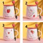 Rsslyn Birthday Girls Strawberry Milk Mugs Gift Sweet Strawberry Theme for Kitchen