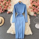 Rsslyn Turtleneck Blue Dress Stretchy Thermal Clothes Under Long Blazer or Coat