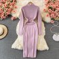 Rsslyn Turtleneck Blue Dress Stretchy Thermal Clothes Under Long Blazer or Coat