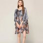Rsslyn Mini Dress Bridal Lounge Top Above Knees Navy Blue Sleeping Clothes for Women