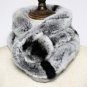 Rsslyn Very Soft in Texture Back to Back Fur Neck Warmers Black Scarves for Women