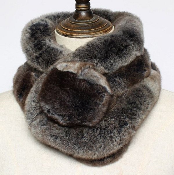 Rsslyn Excellent Quality Black Brown Scarves for Women Fashion Scarfs Faux Fur Neckwarmers