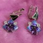 Exquisite Peach Blossom Leaf Earrings Solid Silver Earrings Red Earrings Orchid Earrings for Women