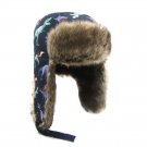 Rsslyn New Blue Ski Hats Winter hats for Boys Ushanka Hats with ear Flaps