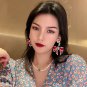 Rsslyn Pretty Earrings for Christmas Party Big Bow with Pearl Earrings Gift Parties