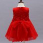 Rsslyn Christmas Dress for Newborn Girls with Bonnet 4 Layers Bottom Tulle