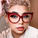 Rsslyn Retro Big Frame Red Cat Eye Sunglasses for Women Computer Screen Protection