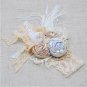 Rsslyn Headband for Newborn Girls Ivory Wedding Theme Flower Headband