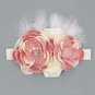 Rsslyn Headband for Newborn Girls Ivory Wedding Theme Flower Headband