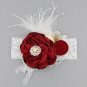 Rsslyn Headband for Newborn Girls Ivory Wedding Theme Flower Headband