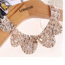 Rsslyn Scallop Necklace for Girls Golden Collar Fake Collar for Women