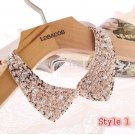 Rsslyn Golden Necklaces for Women Fake Collar Dress Accent for Girls Necklaces
