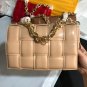 Rsslyn Red Purses for Women Woven Design Fashion Trendy Handbags with Large Chain