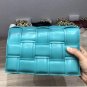 Rsslyn Red Purses for Women Woven Design Fashion Trendy Handbags with Large Chain