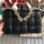 Rsslyn Red Purses for Women Woven Design Fashion Trendy Handbags with Large Chain