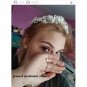 Rsslyn 3pc/SET Birthday Women Jewelries for Women-Floral Crown Pretty Golden Choker and Earrings