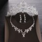 Rsslyn Elegant Silver Tiara Set for Women Bridal Crowns and Earrings Matching Necklace