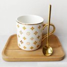 Rsslyn 2pcs/SET Tea Cup with Golden Spoon Mothers Day Gift Bestfriend Gift Idea