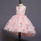 Rsslyn Ballgown Baby Dresses Pink Dress Flower Patchworks Birthday Girls Party Dresses