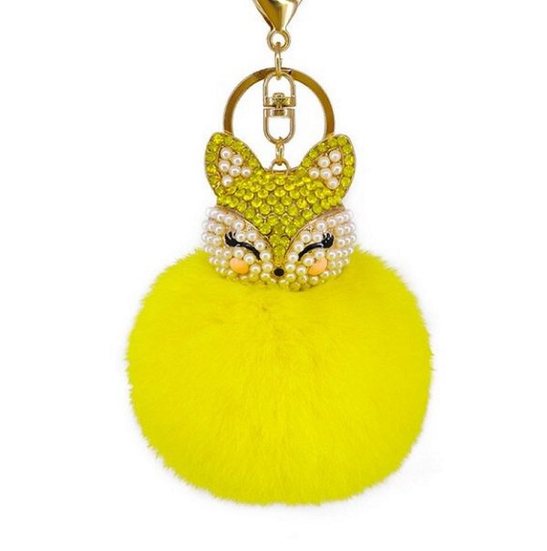Rsslyn Cute Keychains for Women Yellow Cat Yellow Fox Keychain Gifts