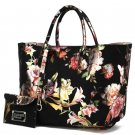 Rsslyn Fashion Black Tote Bag with Small Purse