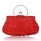 Red Clutch Evening Shoulder Bags Exquisite Embroidery Beaded Clutch RSS Fashion Red Purse for Women