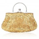 Rsslyn Evening Shoulder Bags Exquisite Golden Purse Embroidery Beaded Clutch RSS101221-1