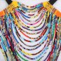 Rsslyn Exotic Printed Ankara for African Women Exquisite Neck Warmer Layered Fabric Ankara Necklaces