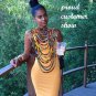 Rsslyn Exotic Printed Ankara for African Women Exquisite Neck Warmer Layered Fabric Ankara Necklaces