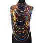 Rsslyn Fashion African Jewelries large Ankara Choker Layered Necklaces