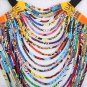 Rsslyn Fashion African Jewelries large Ankara Choker Layered Necklaces