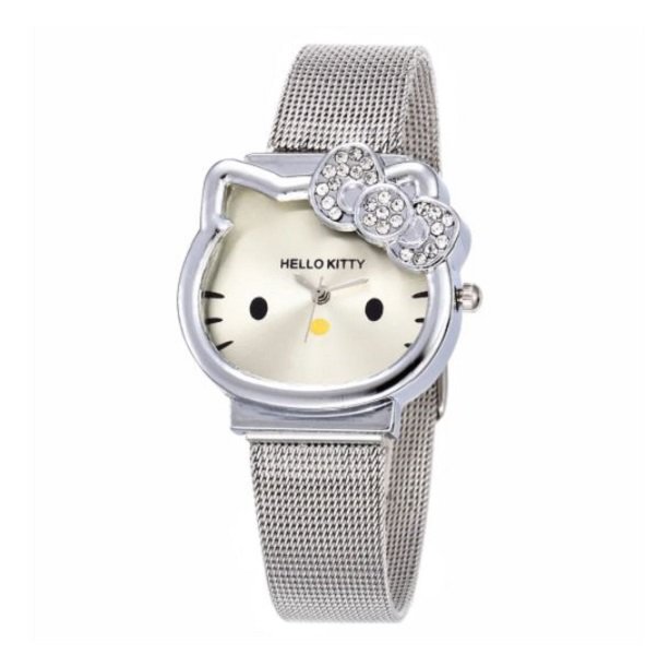 Rsslyn Hello Kitty Silver Watches for Teenage Girls Watches
