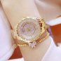Rsslyn Fashion Trend Golden Watches for Women with Golden Bracelet