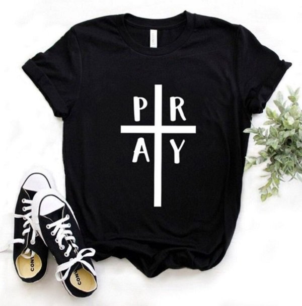 Rsslyn PRAY New Black Tees for Women Summer Tops for Teenage Girls Shirts