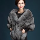 Rsslyn Luxury Poncho with Hand Pocket Large Fur Vests Faux Fur Shoulder Warmers