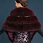 Rsslyn Luxury Poncho with Hand Pocket Large Fur Vests Faux Fur Shoulder Warmers