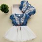 Rsslyn Denim Dresses for Toddler Girls with Free Matching Headband