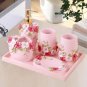 Rsslyn Elegant Wedding Gift Bathroom Decor Pink Romantic Set Up Personal HOME AND GARDEN LMF24-179