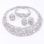 Rsslyn 4pcs/Set Jewelry Set for Arabian Women Large Silver Jewelries