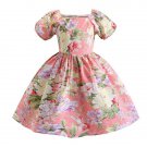 Rsslyn Fashion Pink Dresses for Baby Girls Dress Short Sleeves Cotton Dress