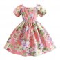 Rsslyn Fashion Pink Dresses for Baby Girls Dress Short Sleeves Cotton Dress