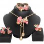 Rsslyn Fashion Trend Dubai Gold Jewelry Sets Bow Pattern