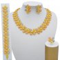 Rsslyn 4pcs/SET Vogue Jewelry Set for Women Dubai Gold